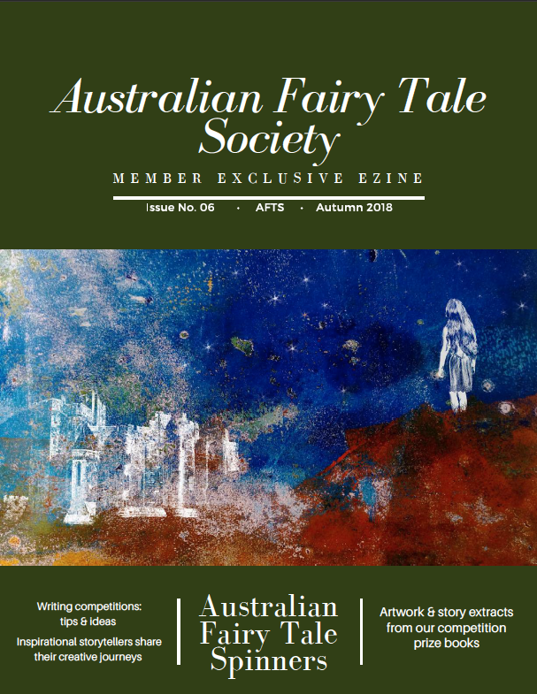 Cover of AFTS eZine number 6 showing ghostly human figures against a starry sky featuring the Southern Cross.