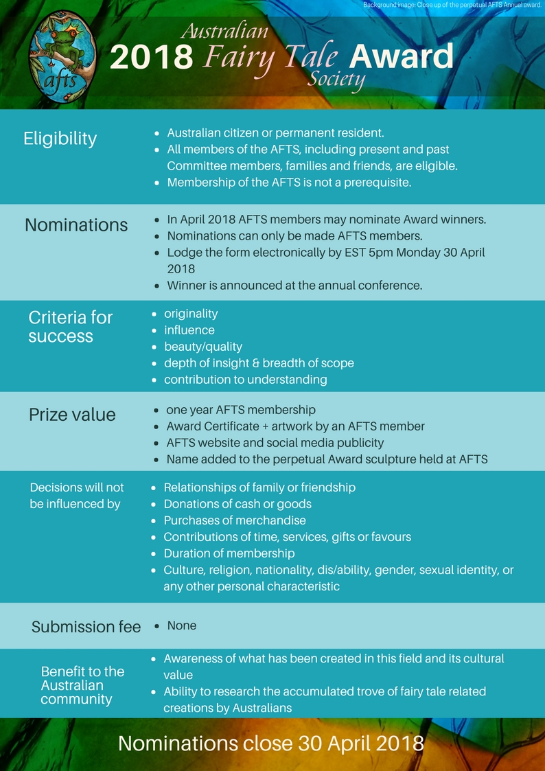 2018 AFTS Award member invitation with guidelines web