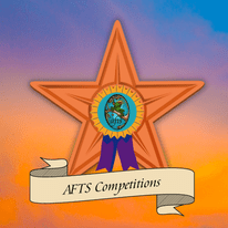 Star with beribboned medal in the middle, with the AFTS logo in its centre. Text on a ribbon below says AFTS Competitions.